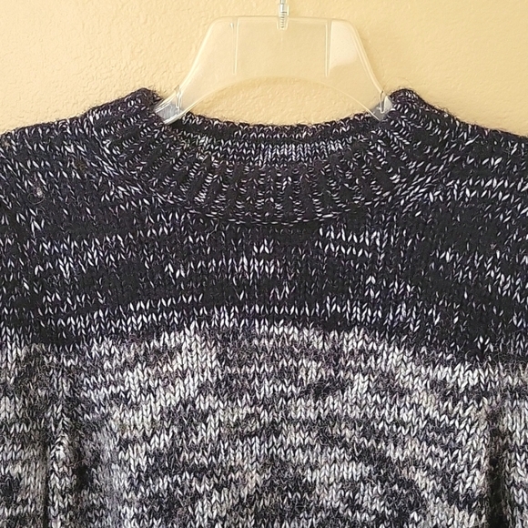 Banana Republic Womens Gray Ombre Wool Alpaca Blend Cropped Sweater - Size Small - Picture 3 of 7